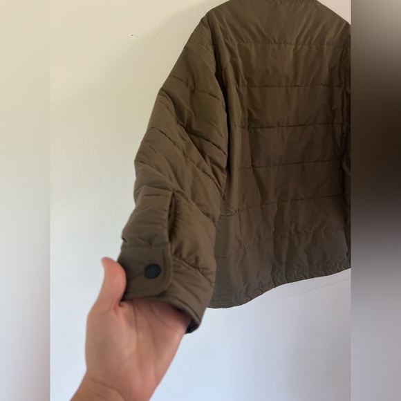 OOBE Brand 161 King St. Men's Green Quilted Snap Button Front Overshirt Shacket - Picture 8 of 10